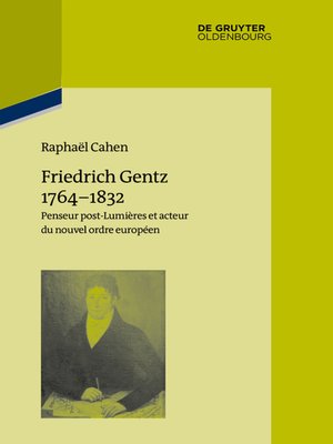 cover image of Friedrich Gentz 1764–1832
